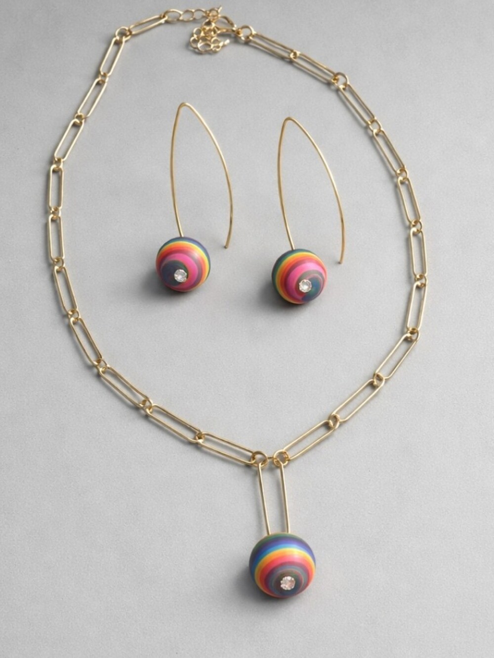 Vibrant Necklace And Earring Set